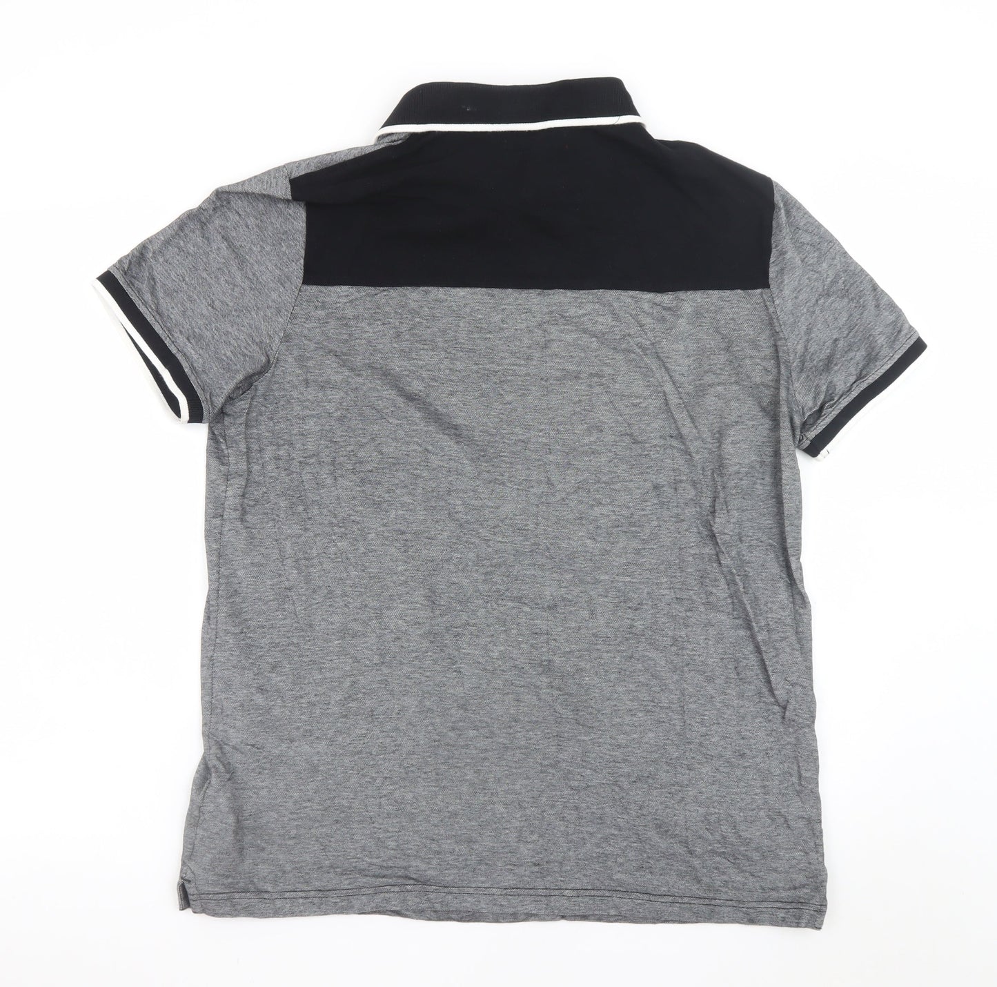 Guess Men's Grey Cotton Polo Shirt Size L Regular Fit