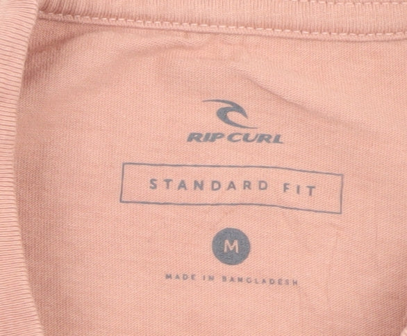 Rip Curl Men’s Beige Graphic Pocket Regular Fit Cotton T-Shirt M