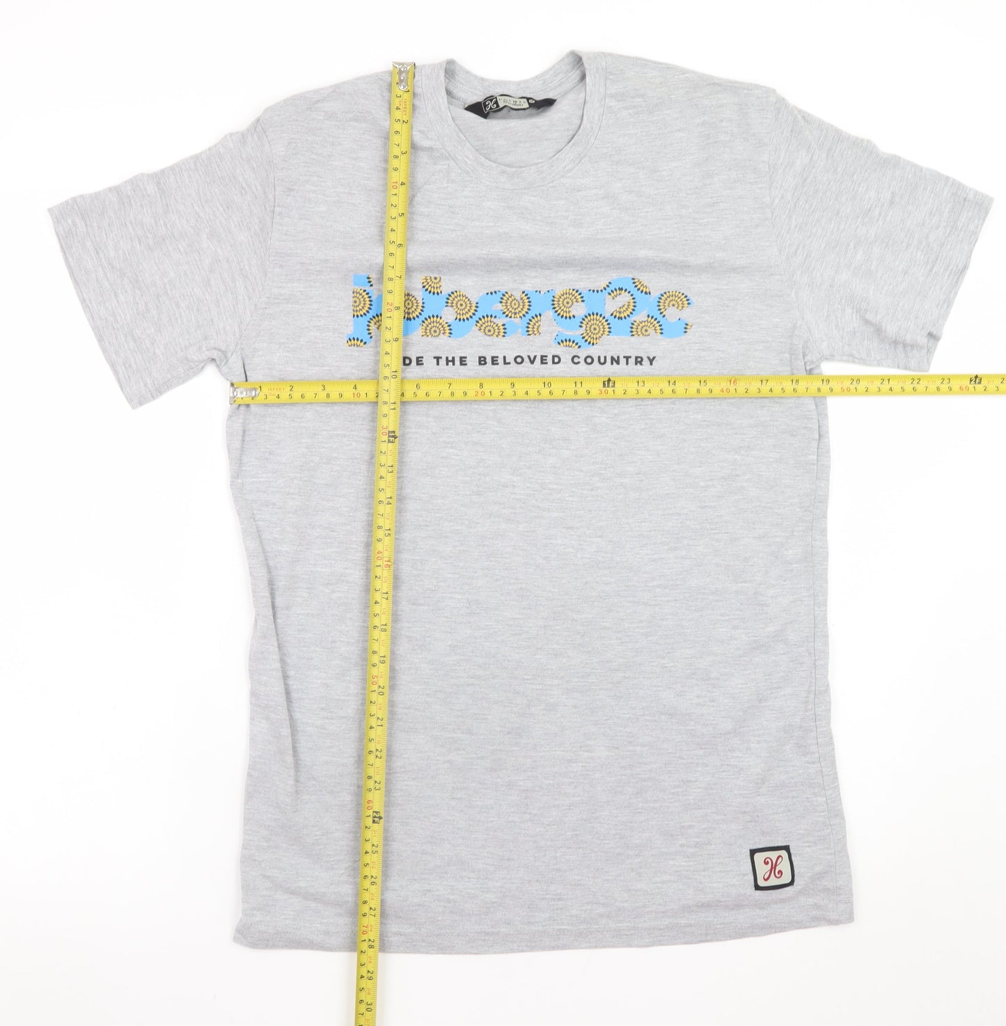 Holmes Brothers Men's Grey Graphic Print Cotton T-Shirt Size M