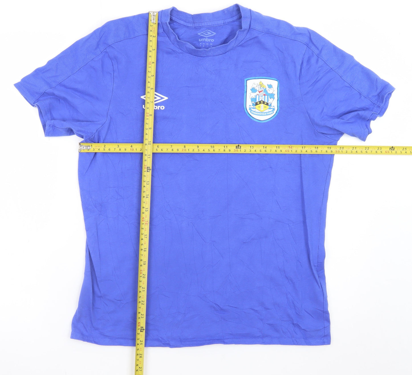 Umbro Men's Blue Huddersfield Town Short Sleeve T-Shirt Size M