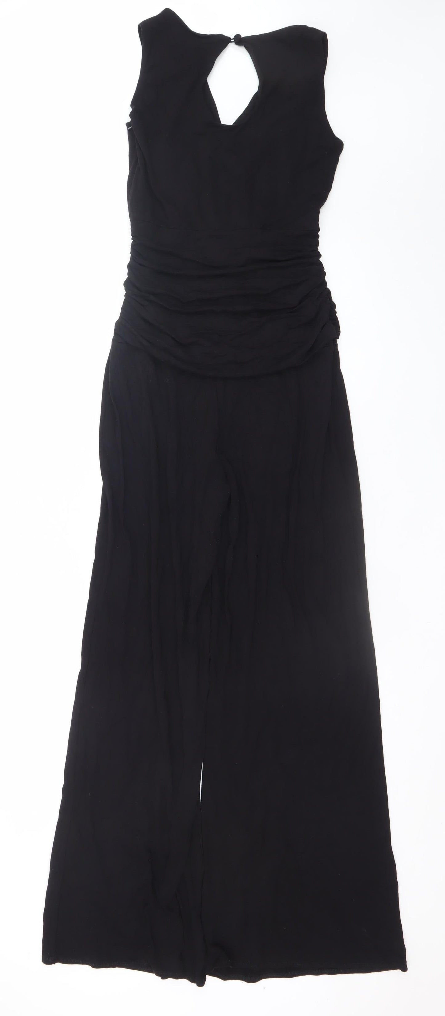 Pepperberry Womens Black Size 8 Sleeveless Jumpsuit Wide-Leg Style