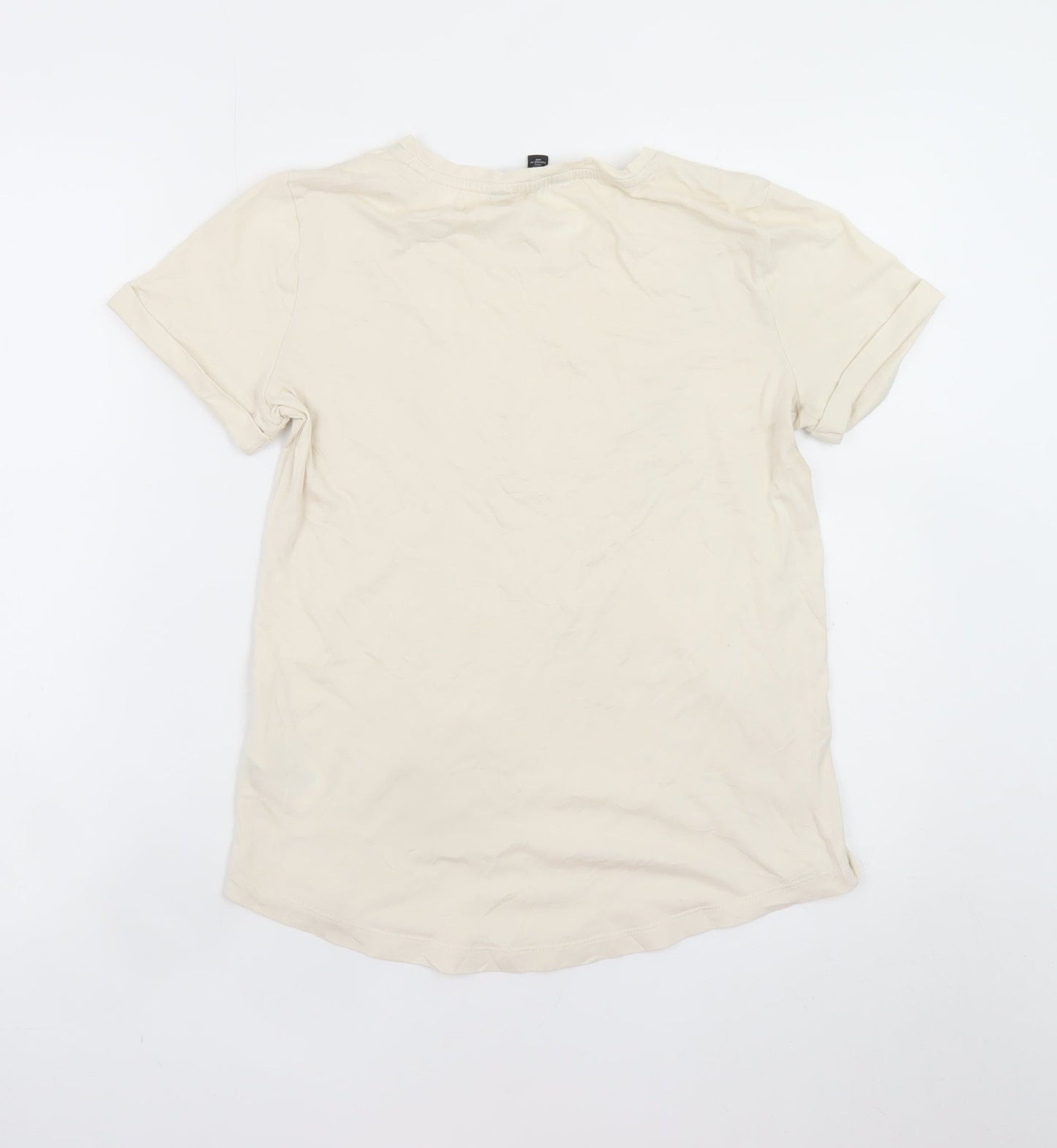 Ralph Lauren Women’s Beige Cotton Modal T-Shirt Size S