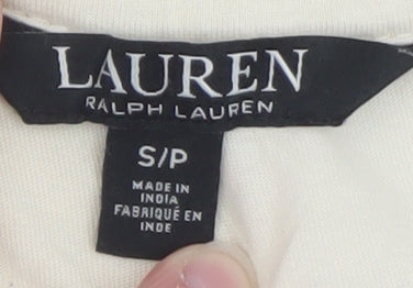Ralph Lauren Women’s Beige Cotton Modal T-Shirt Size S