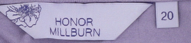 Honor Millburn Women's Purple Short Sleeve Jersey Cardigan Size 20