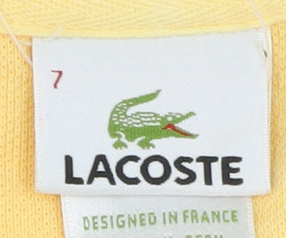Lacoste Men’s Yellow Long Sleeve Polo Shirt 3XL Cotton Casual