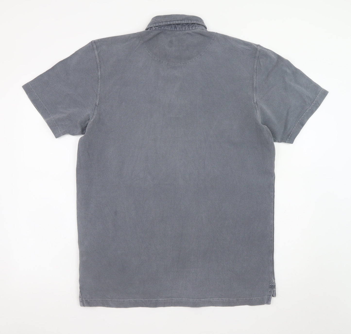Crew Clothing Co. Men's Grey Cotton Short Sleeve Polo Shirt M