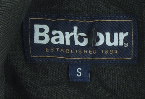 Barbour Men's Green Long Sleeve Cotton Polo Shirt Size S