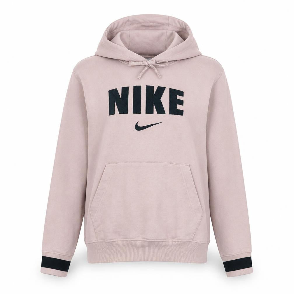 Nike Womens Pink XS Pullover Hoodie Cotton Logo Sweatshirt