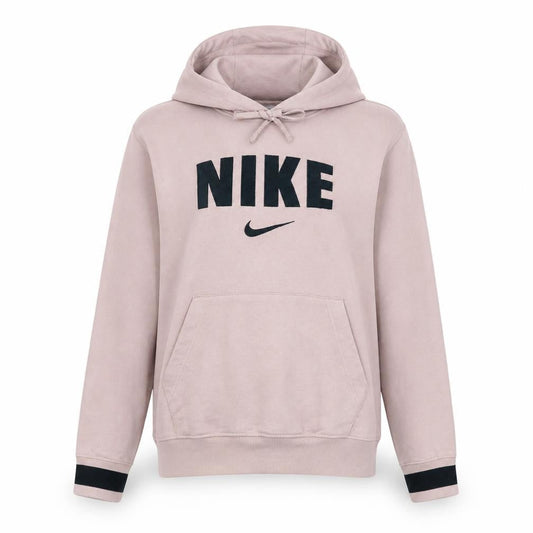 Nike Womens Pink XS Pullover Hoodie Cotton Logo Sweatshirt