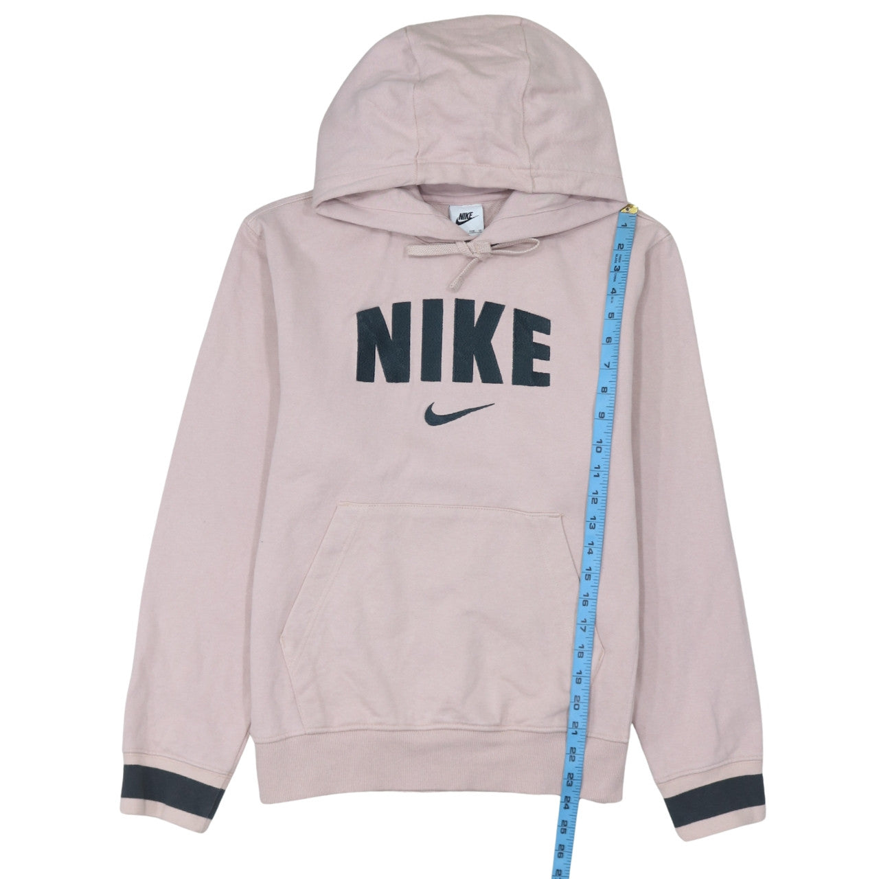 Nike Womens Pink XS Pullover Hoodie Cotton Logo Sweatshirt
