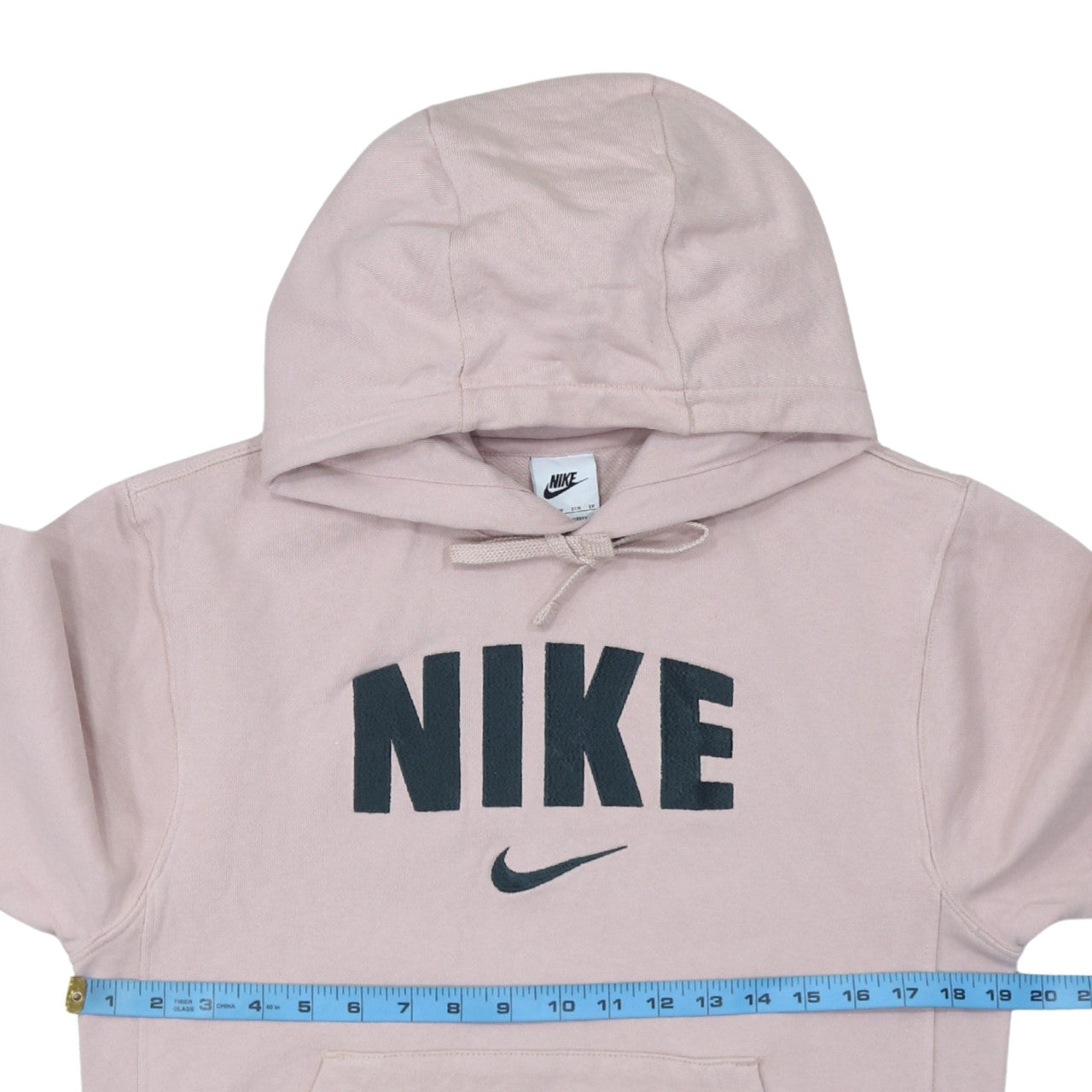 Nike Womens Pink XS Pullover Hoodie Cotton Logo Sweatshirt