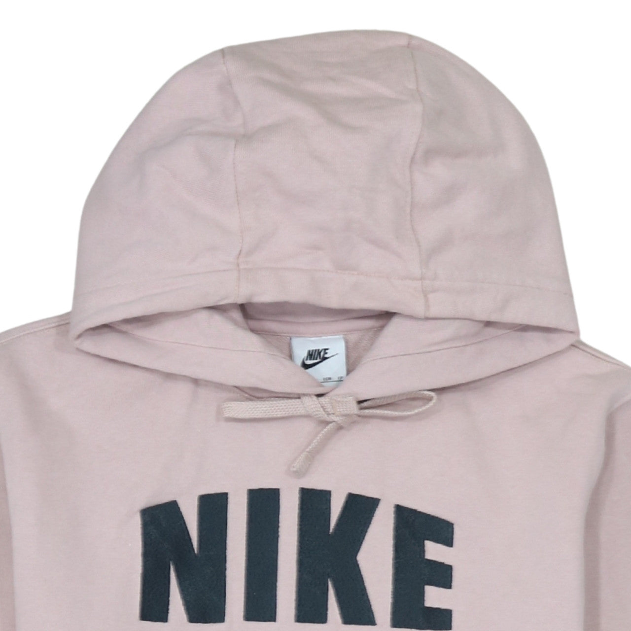 Nike Womens Pink XS Pullover Hoodie Cotton Logo Sweatshirt