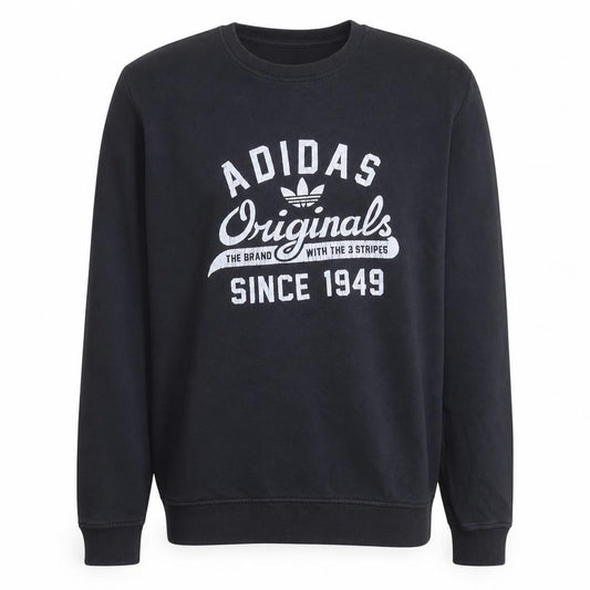 Adidas Originals Men's Black XL Crew Neck Sweatshirt Retro Logo