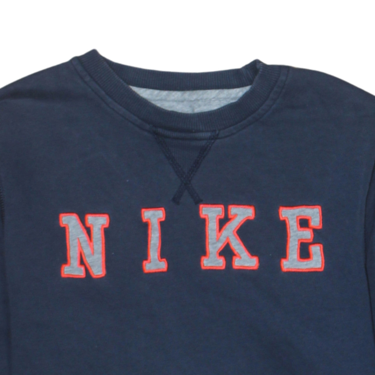 Nike Boys Navy Blue Crew Neck Pullover Sweatshirt 12-13 Years Cotton Blend