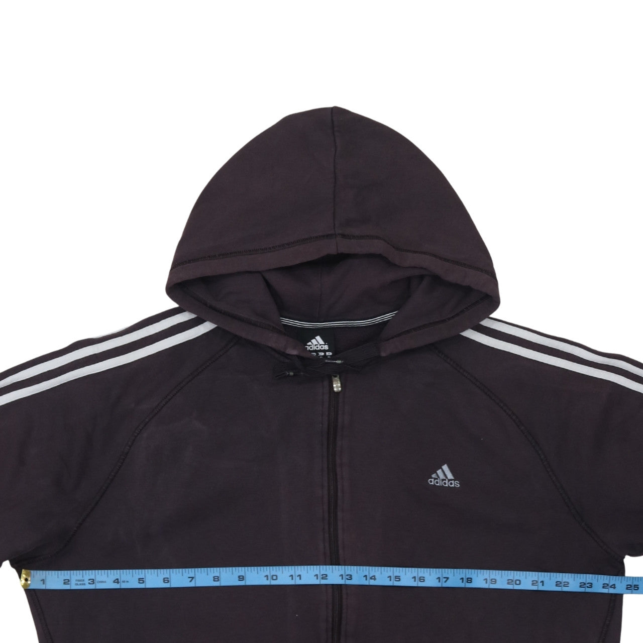 Adidas Men's Black XL Full Zip Hoodie Essentials Cotton Blend
