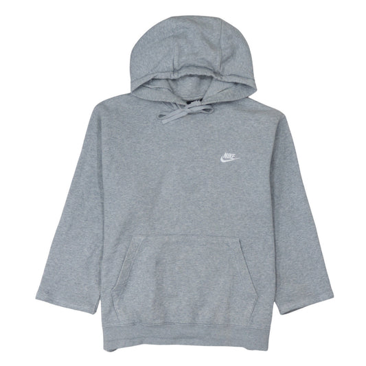 Nike Women Grey Pullover Hoodie Medium Cotton Blend Sportswear