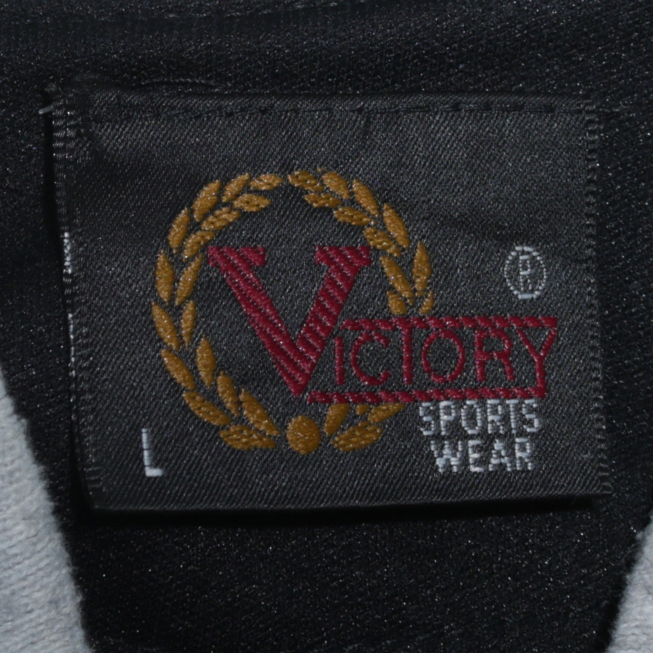 Victory Men's Black Track Jacket L Colourblock Sports Zip Up