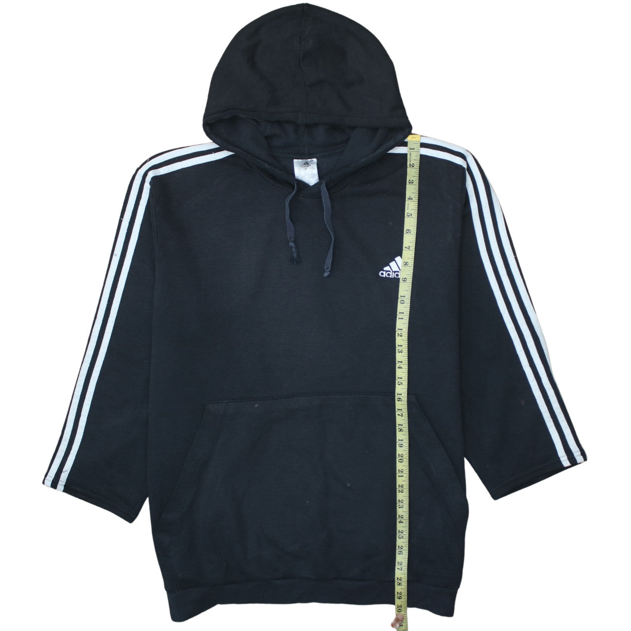 Adidas Mens Black 2XL Pullover Hooded Sweatshirt with Logo