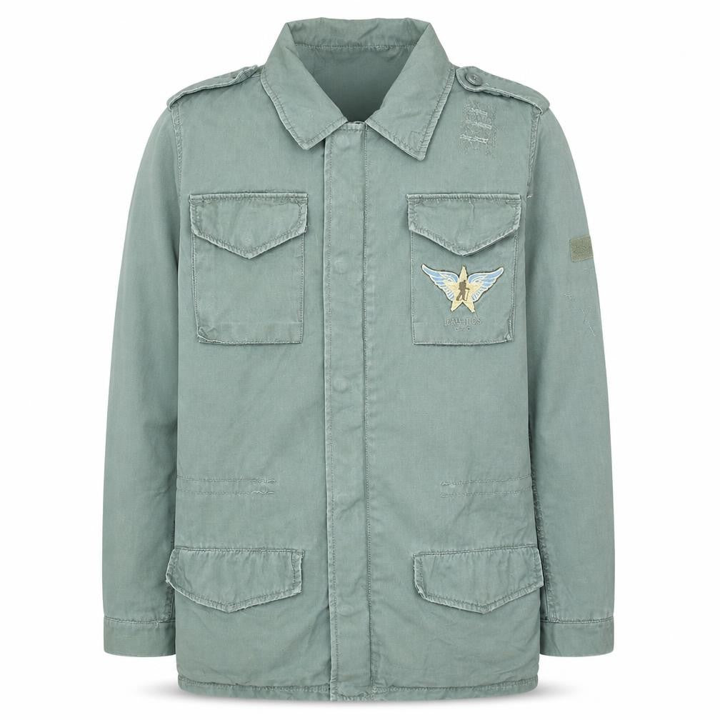 Coronel Tapiocca Men's Green Cotton Military Jacket Size S