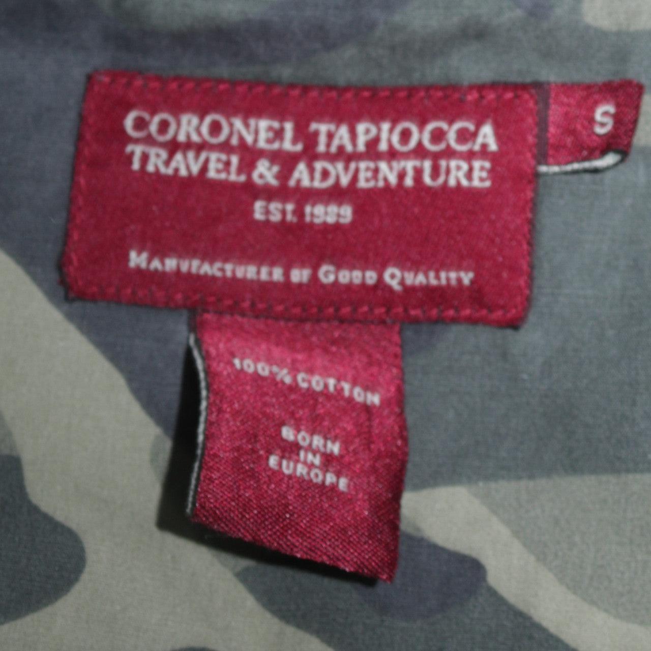 Coronel Tapiocca Men's Green Cotton Military Jacket Size S
