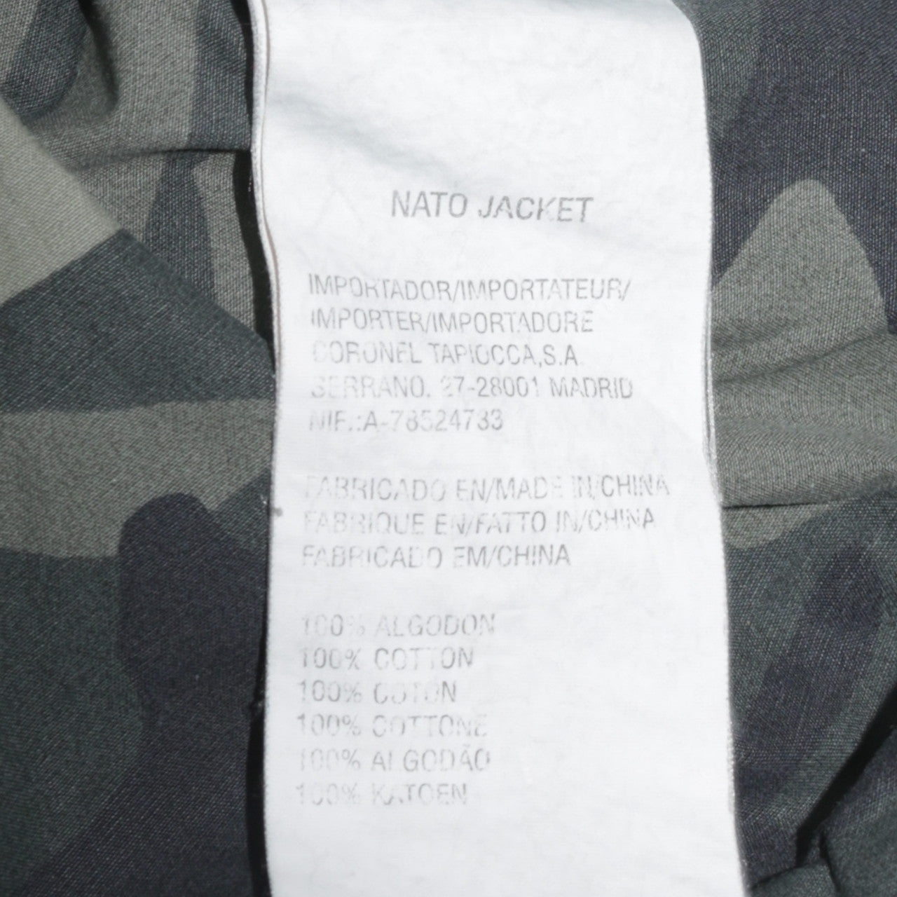Coronel Tapiocca Men's Green Cotton Military Jacket Size S