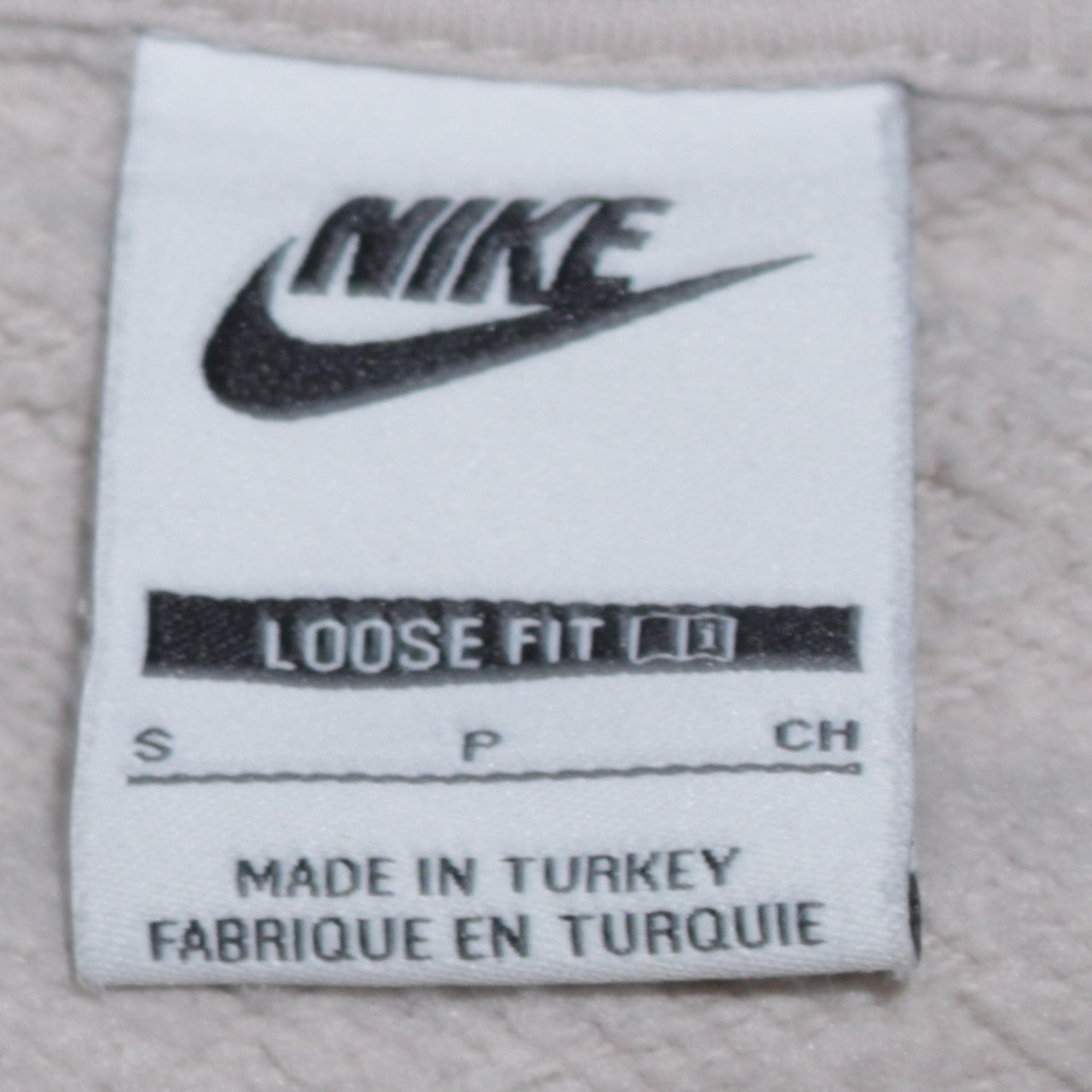 Nike Women Beige Loose Fit Crew Neck Sweatshirt Size S