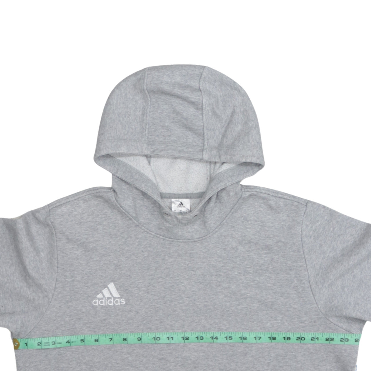 Adidas Men's Grey Pullover Hoodie L Fleece Sportswear Sweatshirt