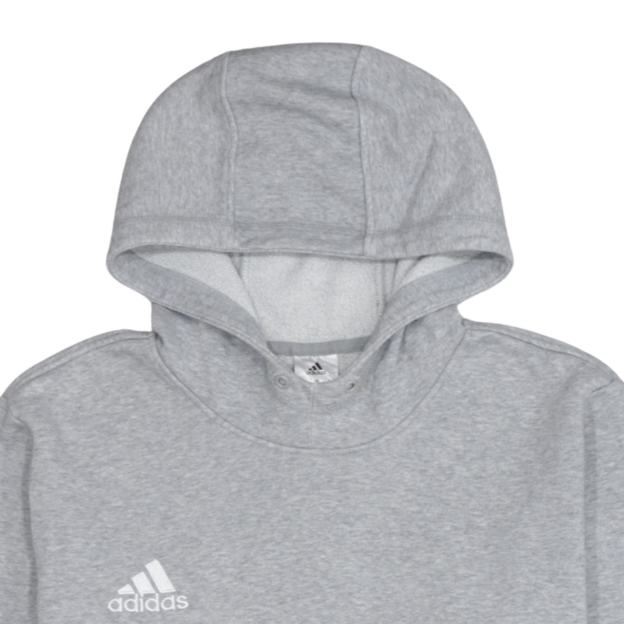 Adidas Men's Grey Pullover Hoodie L Fleece Sportswear Sweatshirt