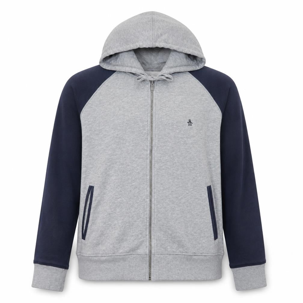 Original Penguin Men's Grey Full Zip Hoodie Size L
