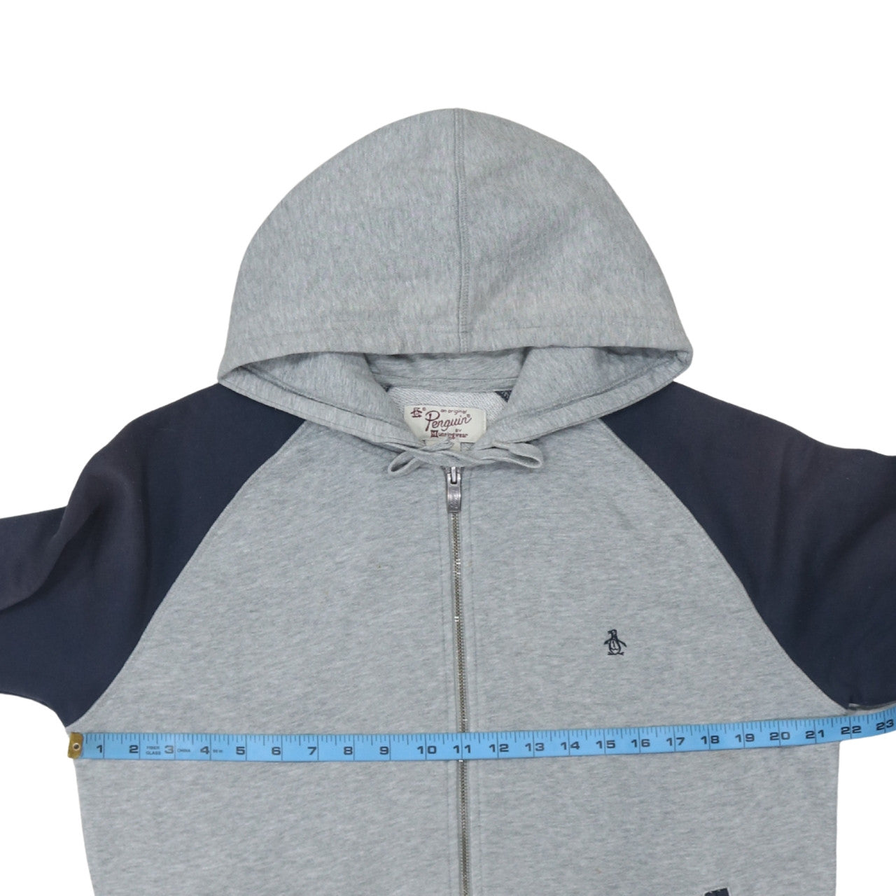 Original Penguin Men's Grey Full Zip Hoodie Size L