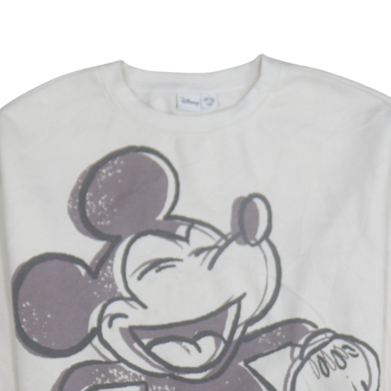 Disney Primark Women White Mickey Mouse Pullover Sweatshirt Size S 10/12