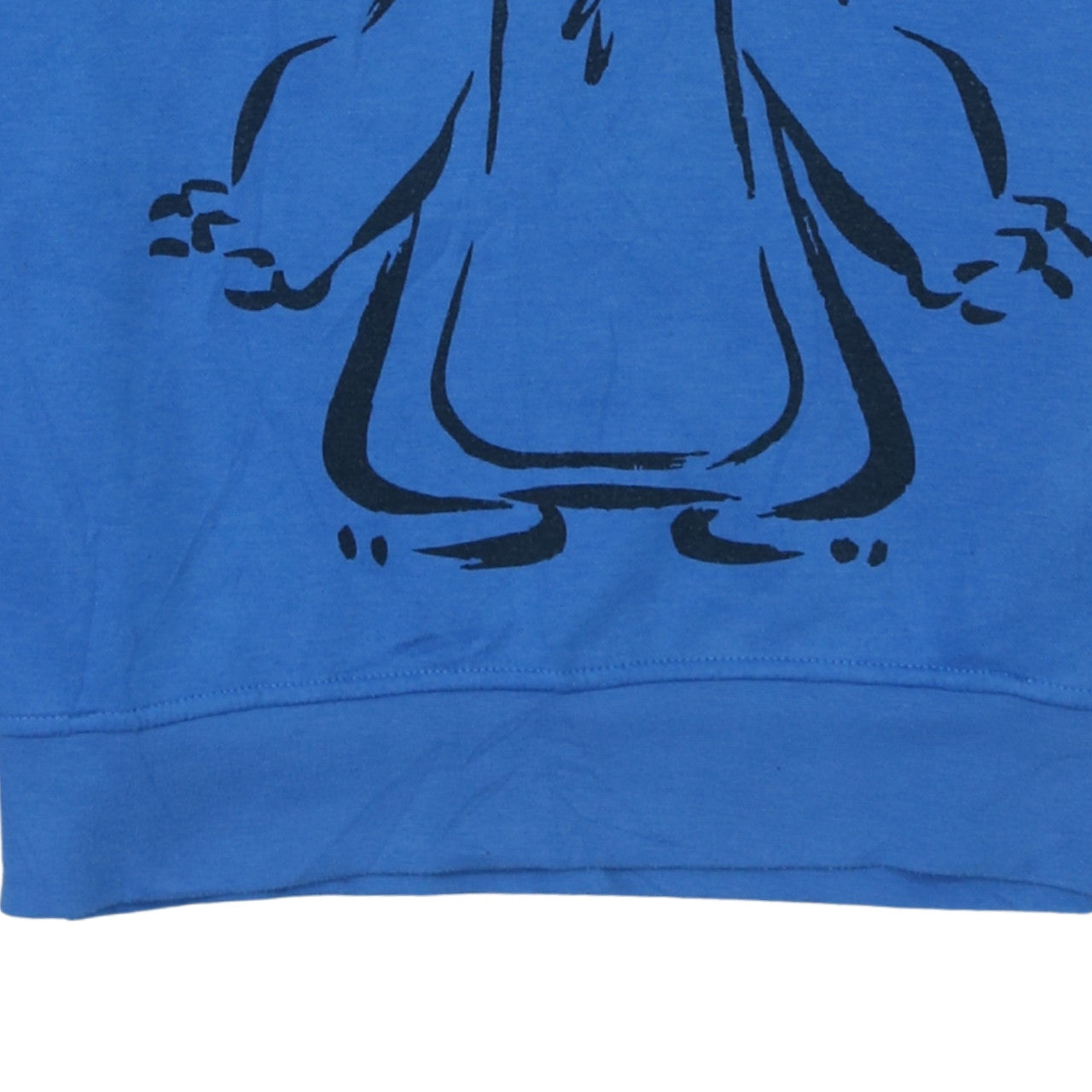 Disney Womens Blue Stitch Pullover Hoodie XS Cotton Sweatshirt