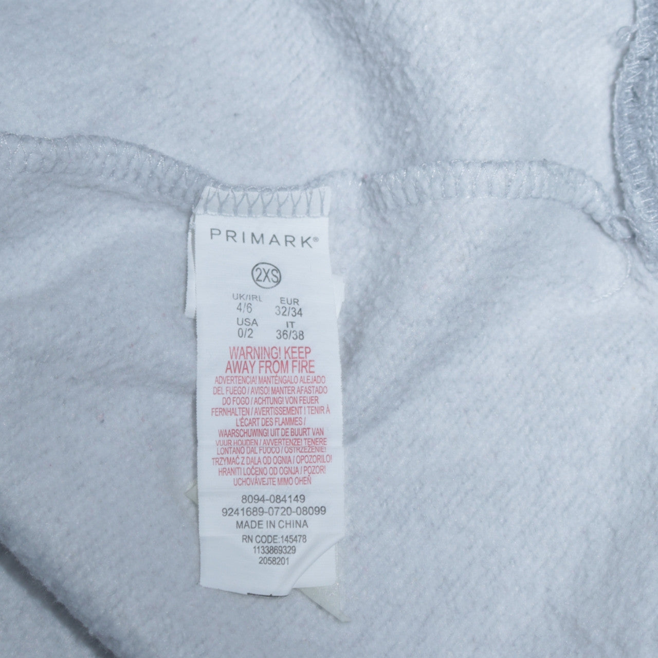 Primark Disney Minnie Mouse Grey Pullover Hoodie Women 2XS