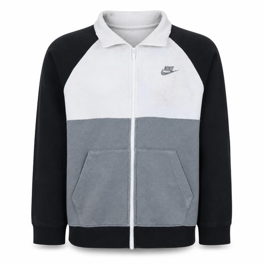 Nike Men's Black White Grey Full Zip Track Jacket Size S