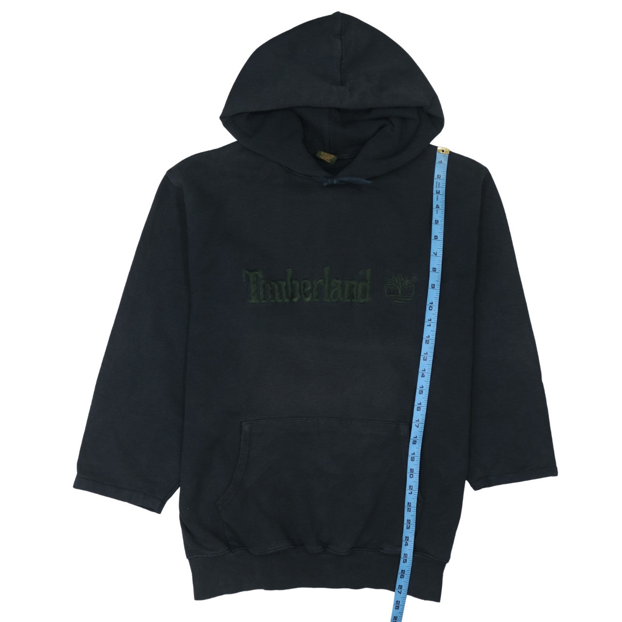 Timberland Men's Black Pullover Hoodie M Embroidered Logo Fleece