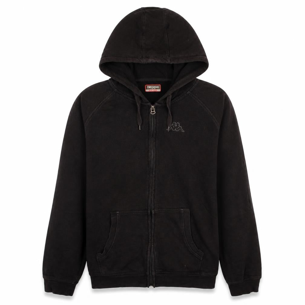 Kappa Men's Black XL Full Zip Hoodie Cotton Blend