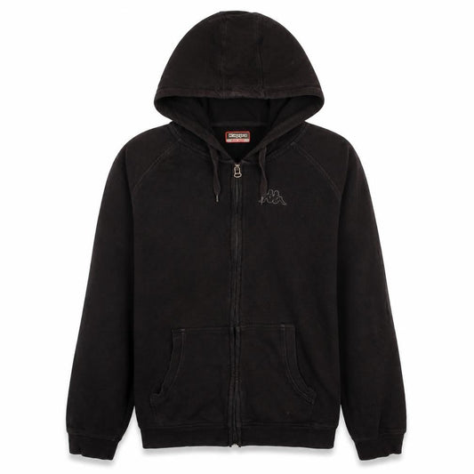 Kappa Men's Black XL Full Zip Hoodie Cotton Blend