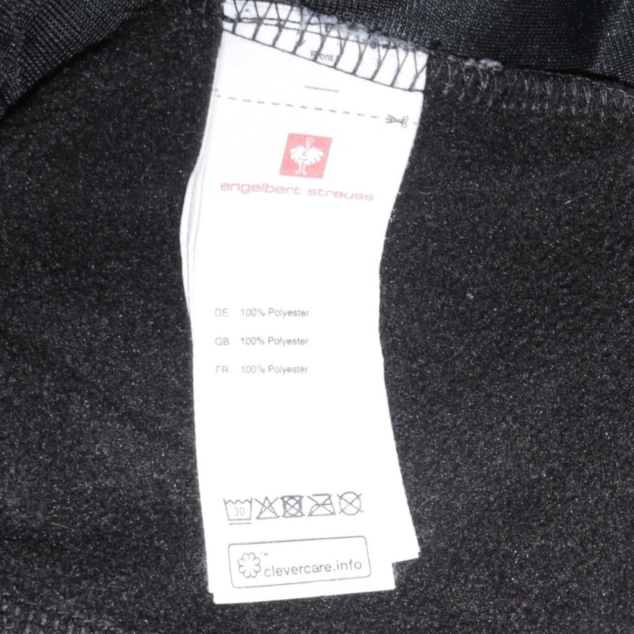 Engelbert Strauss Women's Black Fleece Full Zip Active Jacket Size S