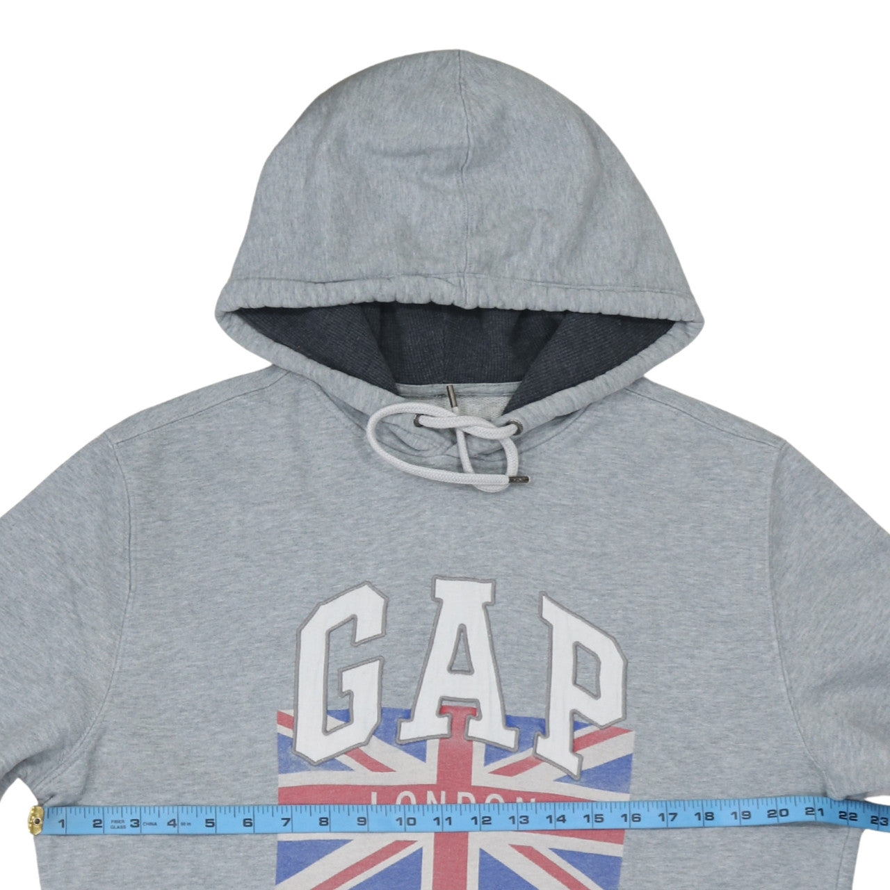 GAP Men's Grey London Logo Pullover Hoodie XL Classic Fit