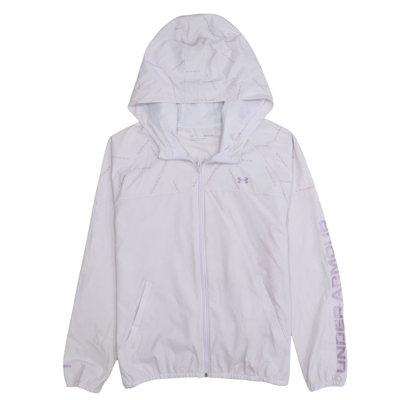 Under Armour Women's White Hooded Lightweight Sports Jacket Size S