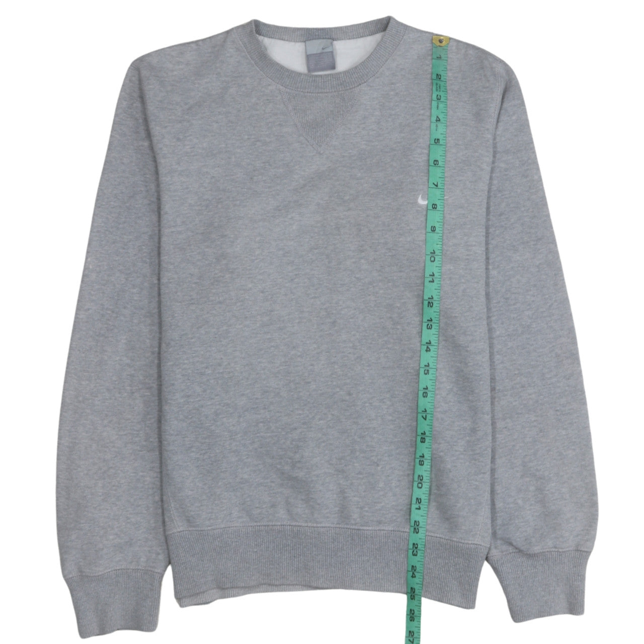 Nike Men's Grey Pullover Sweatshirt S Crew Neck Fleece Regular Fit