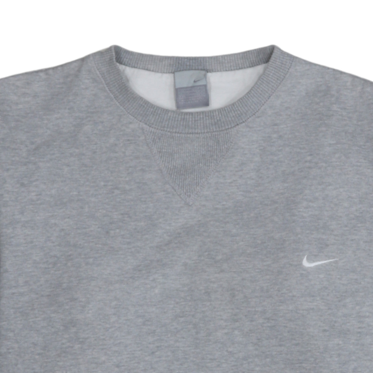 Nike Men's Grey Pullover Sweatshirt S Crew Neck Fleece Regular Fit