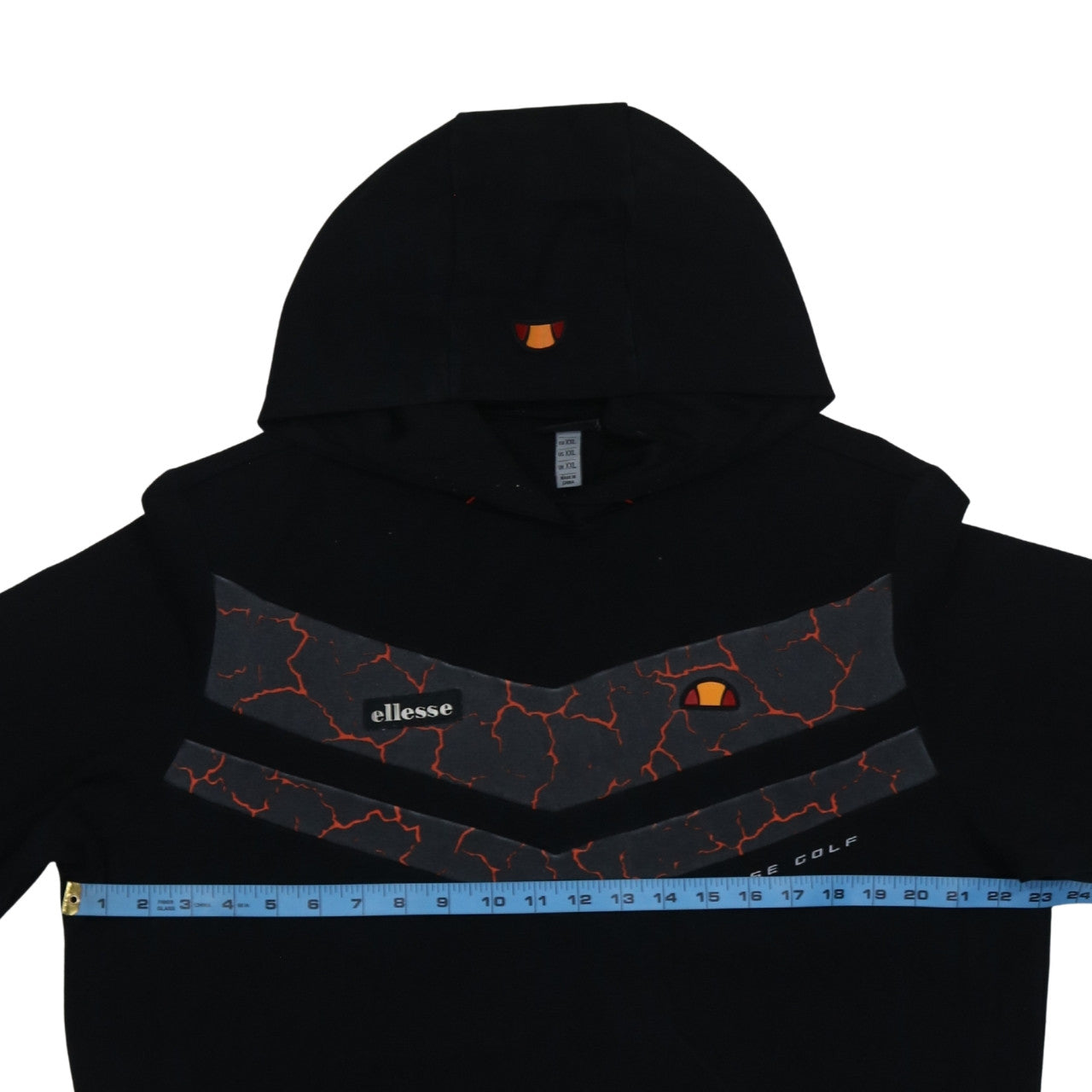 Ellesse Men’s Black 2XL Pullover Hoodie with Logo Detail