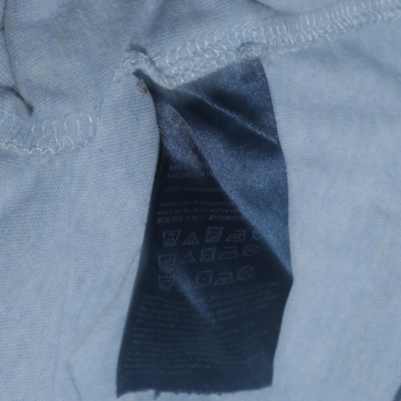 Tommy Hilfiger Men Blue Cotton Crew Neck Pocket T-Shirt Size S