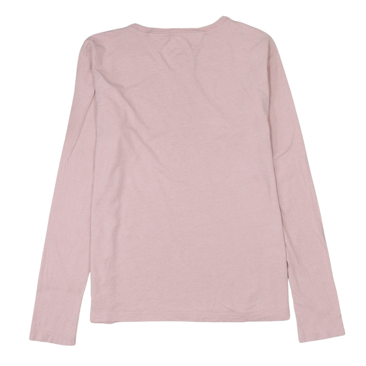 Tommy Jeans Women's Pink Long Sleeve Cotton T-Shirt Size L