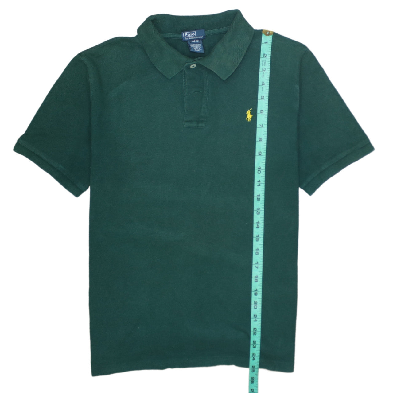 Ralph Lauren Boys Green Polo Short Sleeve Cotton Shirt Size 14-16 Years