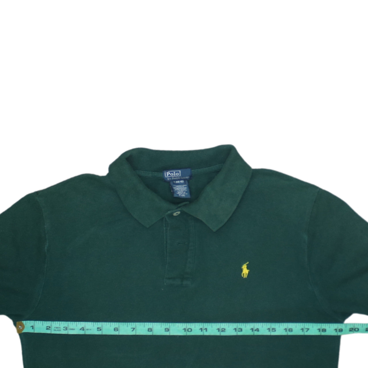 Ralph Lauren Boys Green Polo Short Sleeve Cotton Shirt Size 14-16 Years