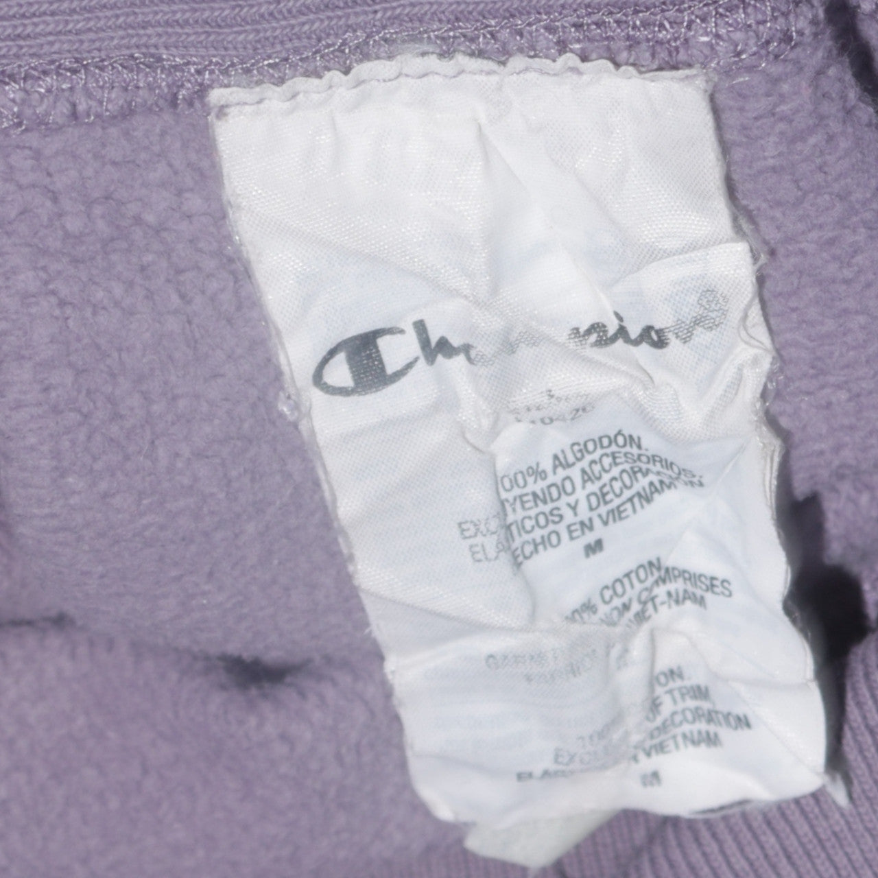 Champion Womens Purple Reverse Weave Hoodie Medium Cotton Embroidered Logo