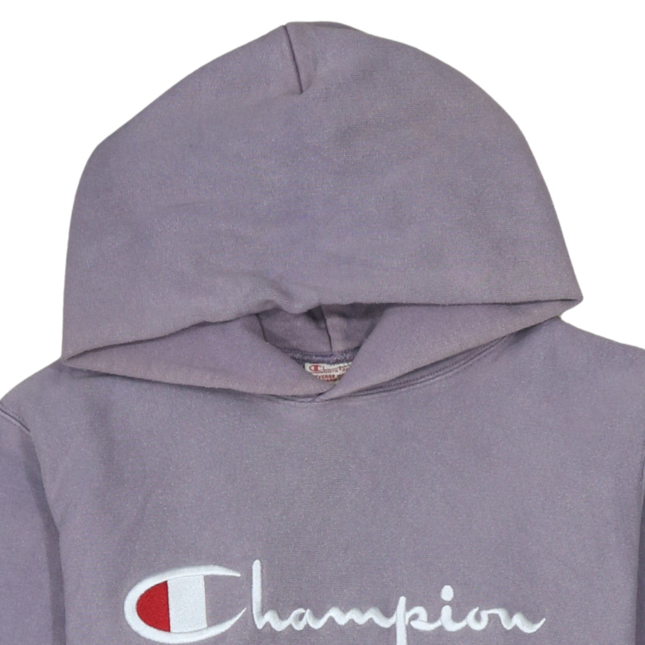 Champion Womens Purple Reverse Weave Hoodie Medium Cotton Embroidered Logo