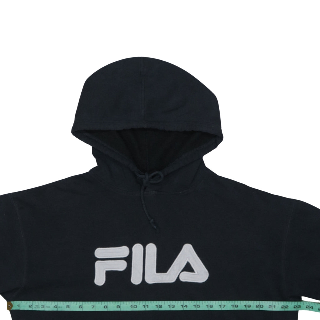 FILA Women's Black Pullover Hoodie Size M Logo Sweatshirt